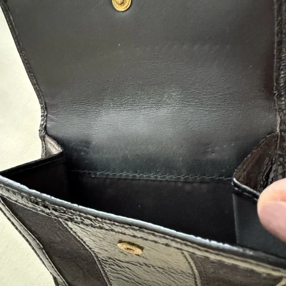 COACH Signature Logo Black Small Wallet - Picture 7 of 9